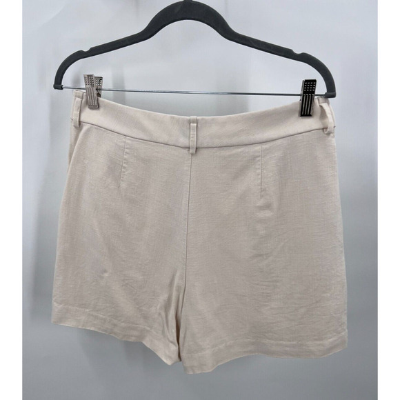 J.CREW Womens Size 8 Viscose & Linen Blend Re-Imagined Shorts Cream - Picture 2 of 8